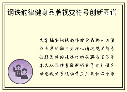钢铁韵律健身品牌视觉符号创新图谱